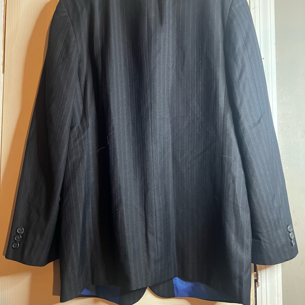 Michael Kors Black Pinstripe Suit Jacket - Picture 3 of 4
